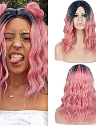 cheap -Pink Wigs for Women Synthetic Ombre Pink Bob Wig Short Hair Natural Wavy 14 inch Pastel Pink Wig for Halloween Christmas Party and Cosplay and Daily Use