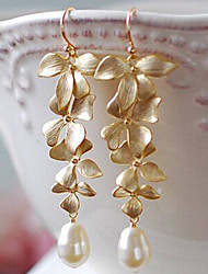 cheap -1 Pair Stud Earrings For Women&#039;s Wedding Sport Engagement Imitation Pearl Classic Fashion Petal