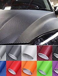 cheap -30*127cm 3D Carbon Fiber Car Stickers Roll Film Wrap DIY Car Motorcycle Styling Decoration Vinyl Colorful Decal Laptop Skin Phone Cover