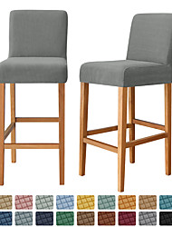 cheap -Pack of 2 Jacquard Bar Stool Slipcovers Elastic Removable Covers for Counter Chairs in Dining Room and Kitchen