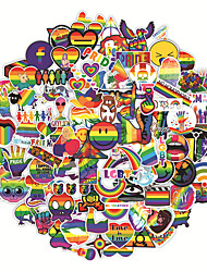 cheap -100Pcs Gay Pride Vinyl Waterproof Stickers Pack | LGBT Gay Love Rainbow Stripe Stickers for Laptop Scrapbook Notebook Ipad Phone Decals (Gay Love)