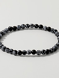 cheap -Women&#039;s Bead Bracelet Hologram Bracelet Bracelet Yoga Weave Natural Boho Stone Bracelet Jewelry Black For Gift Daily