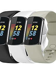 cheap -Strap Compatible with Fitbit Charge 5 Adjustable Soft Silicone Sports Replacement Strap Wristband Bracelet for Charge 5 Activity Tracker Women Men