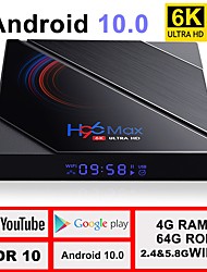 cheap -H96 MAX H616 TV Box Android 10 4G 64GB 6K Android TV Box 2.4G 5.8G WIFI Youtube Media player H96MAX TVBOX Set top box