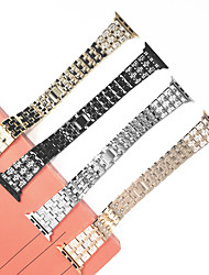 voordelige -1 stuk Slimme horlogeband Compatibel met: Apple  iWatch 38/40/41mm 42/44/45mm Legering Hars Verstelbaar Bling Diamant Robuust sieraden armband voor ik kijk Smartwatch Band Polsbandje voor Series 7