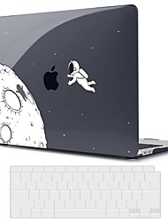 cheap -Case Compatible with MacBook Air 13 Inch 2021 2020 2019 2018 Release Model A2337 M1 A2179 A1932 Clear Black Hard Shell with Keyboard Cover for MacBook Air13 2020 with Touch ID Astronaut