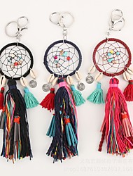 cheap -Summer Dream Catcher Car Hanging Keychain Handmade Gift with Tassel Wall Hanging Car Interior Accessories Decor Hook Flower Wind Chimes Boho Style Home Pendant 6.7*24cm