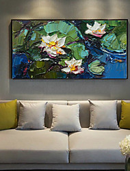 cheap -Oil Painting Handmade Hand Painted Wall Art Abstract Flowers Canvas Painting Home Decoration Decor Stretched Frame Ready to Hang