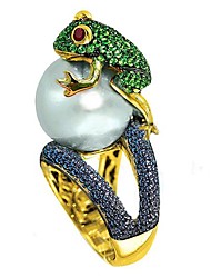 cheap -1pc Ring For Women&#039;s Pearl White Street Daily Alloy Classic