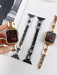 voordelige -1 stuk Slimme horlogeband Compatibel met: Apple  iWatch 38/40/41mm 42/44/45mm Roestvrij staal Verstelbaar Klassieke sluiting Robuust Metalband voor ik kijk Smartwatch Band Polsbandje voor Series 7