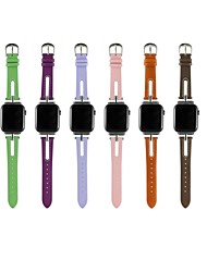 voordelige -1 stuk Slimme horlogeband Compatibel met: Apple  iWatch 38/40/41mm 42/44/45mm Echt leer Luxe Verstelbaar Ademend Leren lus voor ik kijk Smartwatch Band Polsbandje voor Series 7 / SE / 6/5/4/3/2/1