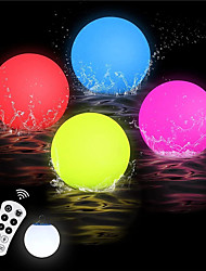 cheap -LED Floating Pool Light Outdoor with Remote Controller RGB Color Changing Glowing Ball Light for Garden Lawn Home Party Swimming Pool Decoration Lighting Rechargeable