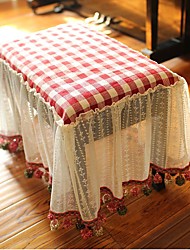 cheap -[finished product] american country pastoral red plaid lace piano cover piano cover towel dust towel piano stool cover