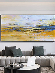 cheap -Handmade Oil Painting CanvasWall Art Decoration Abstract Knife Painting Landscape Yellow For Home Decor Rolled Frameless Unstretched Painting