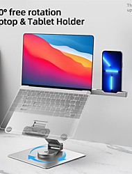 cheap -Laptop Stand for Desk Adjustable Laptop Stand Metal Silicone Foldable All-In-1 Adjustable Laptop Holder Compatible with Kindle Fire iPad Pro MacBook Air Pro 9 to 15.6 inch 17 inch