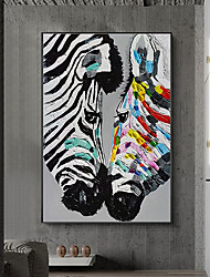 cheap -Mintura Handmade Zebra Animals Oil Painting On Canvas Wall Art Decoration Modern Abstract Picture For Home Decor Rolled Frameless Unstretched Painting
