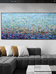 cheap -Handmade Oil Painting Canvas Wall Art Decoration Abstract Knife Painting Landscape Blue  For Home Decor Rolled Frameless Unstretched Painting