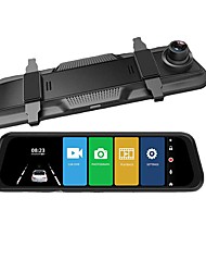 cheap -1080P Rear View Dash Cam 9.66 Inch Touchscreen Car DVR Video Recorder Front &amp; Rear Dual Camera Driving Recorder 170° Wide Angle Support Night Vision G-Sensor Loop Recording