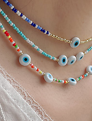 cheap -1pc Beaded Necklace For Women&#039;s Street Gift Birthday Party Resin Glass Alloy Beads Eyes