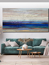 cheap -Handmade Oil Painting CanvasWall Art Decoration Abstract Knife PaintingSeascape Blue For Home Decor Rolled Frameless Unstretched Painting