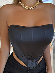cheap -Diamond-shaped navel and back revealing chest wrapped vest