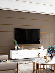 cheap -Modern Simple Deerskin Velvet Imitation Video Wall Wallpaper 3D Relief Bedroom Living Room Non-woven TV Background Wallpaper