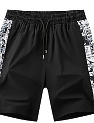 cheap -Men&#039;s Shorts Shorts Short Pants Casual Daily Inelastic Solid Color Mid Waist White Black M L XL XXL 3XL