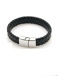 cheap -Men&#039;s Leather Bracelet Classic Love Stylish Simple Leather Bracelet Jewelry Black For Sport Daily