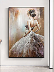 cheap -Mintura Handmade Figure Oil Painting On Canvas Wall Art Decoration Modern Abstract Girl Picture For Home Decor Rolled Frameless Unstretched Painting