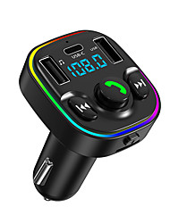 cheap -G47 Car MP3 Bluetooth 5.0 Music Player Car FM Transmitter 3USB Car Charger LED Ambient Light Atmosphere Creator