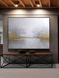 cheap -Handmade Oil Painting CanvasWall Art Decoration Abstract Knife PaintingLandscape Yellow For Home Decor Rolled Frameless Unstretched Painting