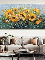 cheap -Handmade Oil Painting Canvas Wall Art Decoration Abstract Plant Floral Painting Blooming Sunflower for Home Decor Rolled Frameless Unstretched Painting