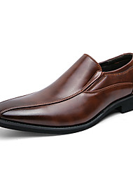 cheap -Men&#039;s Loafers &amp; Slip-Ons Casual Classic Daily Office &amp; Career PU Black Brown Spring Summer