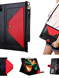 cheap -Tablet Case Cover For Apple iPad Air 5th iPad 10.2&#039;&#039; 9th 8th 7th iPad Pro 12.9&#039;&#039; 5th iPad Pro 4th 12.9&#039;&#039; iPad mini 6th iPad Pro 11&#039;&#039; 3rd Portable Wallet Shoulder Strap Solid Colored PU Leather