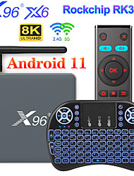 cheap -X96 X6 RK3566 TV Box Android 11 8GB RAM 128GB ROM Support Voice Google Play Youtube Media Player 4GB 32GB 64GB 1000M Set Top Box