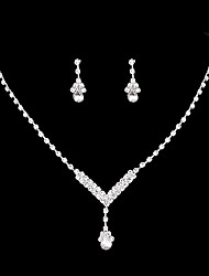 cheap -1 set Bridal Jewelry Sets For Women&#039;s Wedding Party Evening Prom Rhinestone Classic Precious