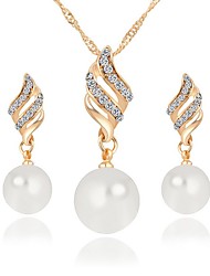 cheap -Jewelry Set Pendant For Women&#039;s Christmas Gifts Party Wedding Crystal Imitation Pearl Rhinestone Infinity / Necklace / Earrings / Bridal Jewelry Sets / Special Occasion / Anniversary / Birthday
