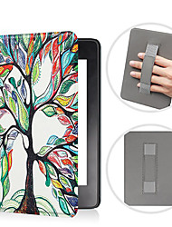 cheap -Tablet Case Cover For Amazon Kindle Paperwhite 6.8&#039;&#039; 11th Paperwhite 6&#039;&#039; 10th Kindle 6.0-in Handle Smart Auto Wake / Sleep Shockproof Wood Grain Graphic Patterned 3D Cartoon PU Leather