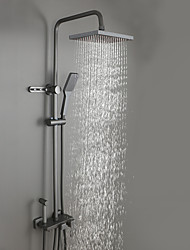 cheap -Shower System / Rainfall Shower Head System / Premium High Pressure Dual Shower Set - Handshower Included pullout Rainfall Shower Contemporary Painted Finishes Mount Inside Ceramic Valve Bath Shower