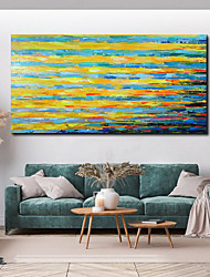 cheap -Handmade Oil Painting CanvasWall Art Decoration Abstract Knife Painting Landscape Yellow Green For Home Decor Rolled Frameless Unstretched Painting