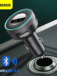 cheap -Baseus FM Transmitter Modulator Car Bluetooth 5.0 Hands Free Auxiliary Adapter 3.4A Dual USB Car Charger MP3 Player Radio Transmitter