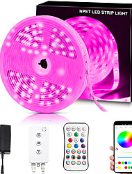 cheap -LED Strip Light RGB WiFi App Control 20m 65.6ft App Control Work with Alexa Google Assistant Color Change Music Sync for Bedroom Kitchen TV Party