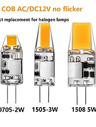 cheap -10pcs No Flicker Mini G4 COB Lamp AC DC 12V LED 2W 3W 5W Bulb Candle Lights Replace 30W 20W Halogen for Chandelier Spotlight