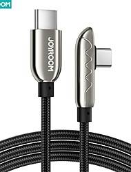 cheap -1 Pack Joyroom USB C Cable 3.9ft USB C to USB C 2.4 A Charging Cable Fast Charging High Data Transfer Nylon Braided For Samsung Xiaomi Huawei Phone Accessory