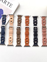 cheap -1pc Smart Watch Band Compatible with Apple iWatch 38/40/41mm 42/44/45mm PU Leather Adjustable Breathable Rugged Leather Loop for iWatch Smartwatch Strap Wristband for Series 7 / SE / 6/5/4/3/2/1