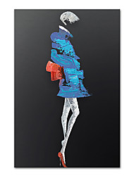 cheap -Mintura Handmade Figure Oil Painting On Canvas Wall Art Decoration Modern Abstract Fashion Girl Picture For Home Decor Rolled Frameless Unstretched Painting