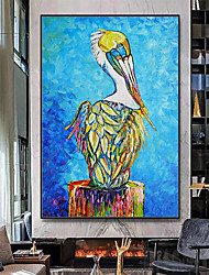 cheap -Mintura Handmade Animal Oil Painting On Canvas Wall Art Decoration Modern Abstract Crane Picture For Home Decor Rolled Frameless Unstretched Painting