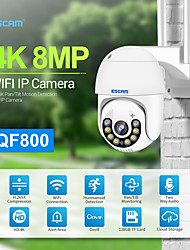 cheap -ESCAM ESCAM QF800 IP Camera 8MP PTZ WIFI Waterproof Dual Stream Night Vision Outdoor Garden Support 128 GB