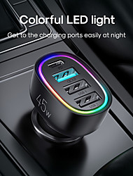 cheap -3 USB PD Car Charger for iPhone Xiaomi Fast USB Portable Charger Car Phone Adapter
