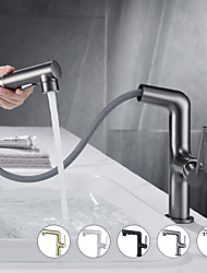 cheap -Bathroom Sink Faucet - Pull out / Pullout Spray Electroplated / Painted Finishes Centerset Single Handle One HoleBath Taps